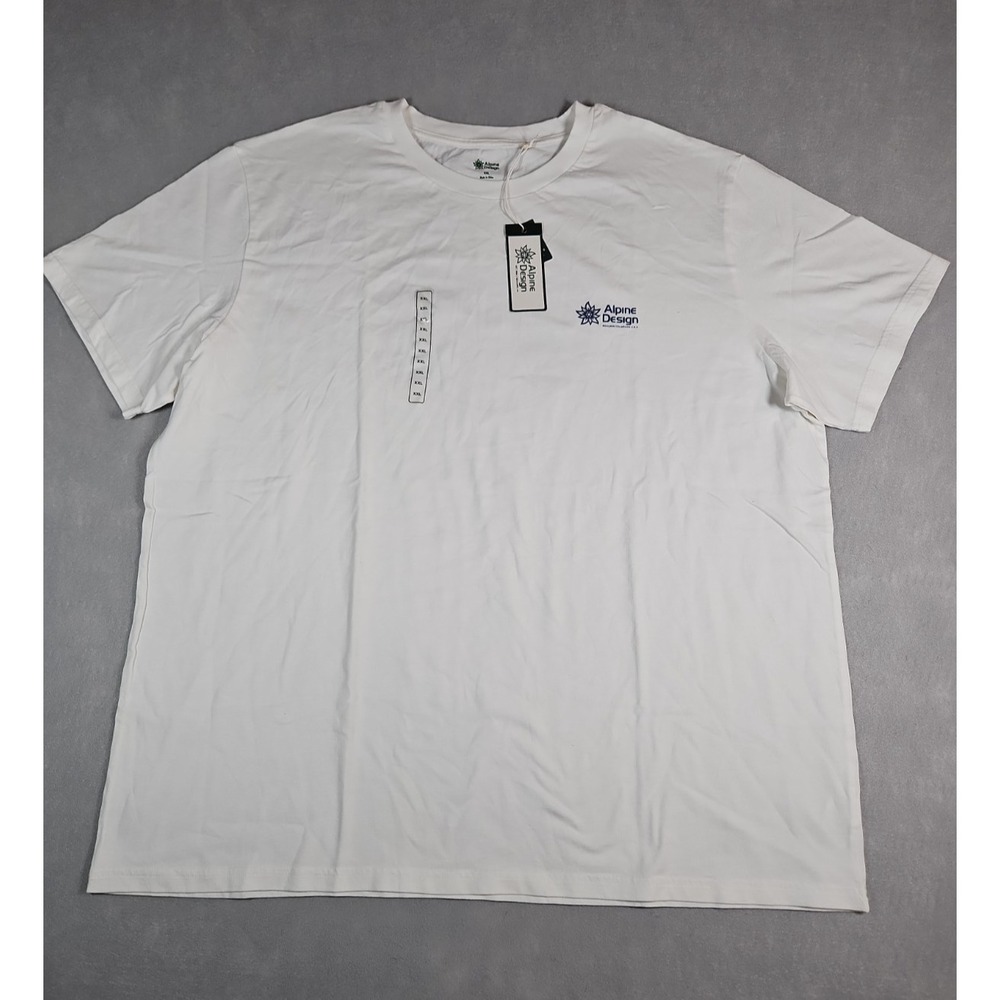 Alpine Design Mens White Rocky Mountains Colorado Graphic T Shirt Size XXL NWT
